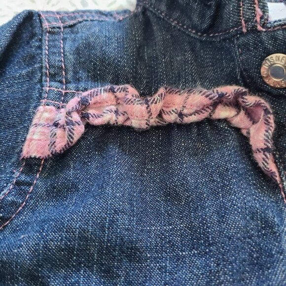 Disney Baby Pooh Denim Jacket  Y2K Pink Ruffle Western Jean Coat (12M) - Picture 8 of 13